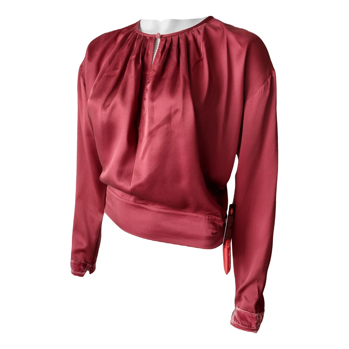 Pre-owned Forte Forte Silk Blouse In Burgundy