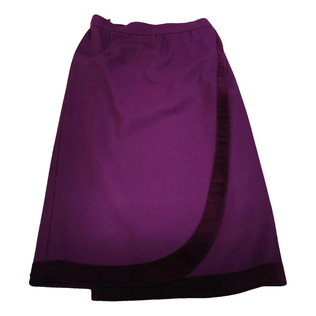 Pre-owned Versace Wool Mid-length Skirt In Purple
