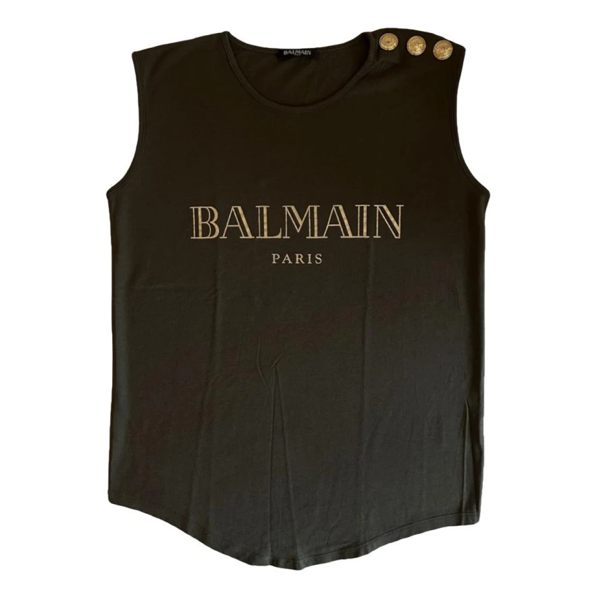 Pre-owned Balmain T-shirt In Khaki