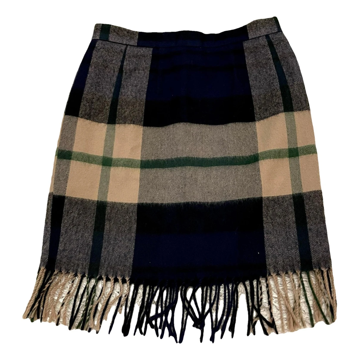 Pre-owned Valentino Wool Mini Skirt In Multicolour
