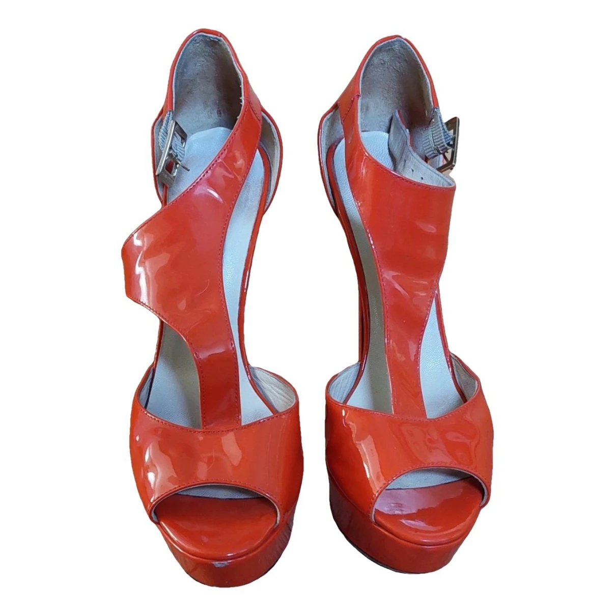 Pre-owned Jimmy Choo Patent Leather Sandal In Red