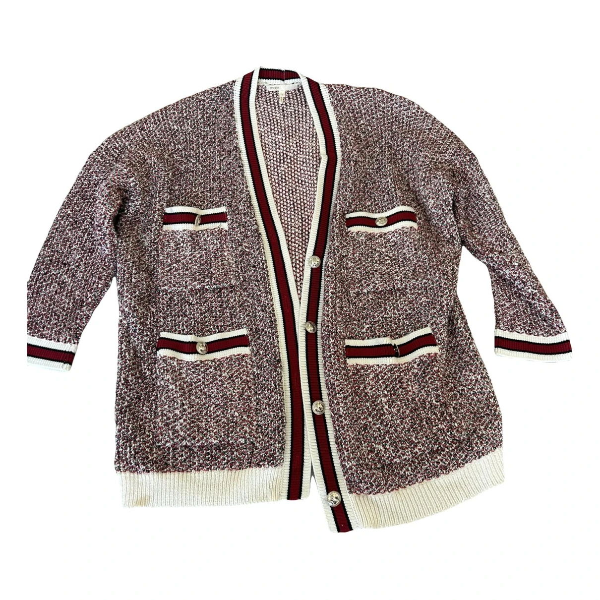 Pre-owned Maje Cardigan In Red