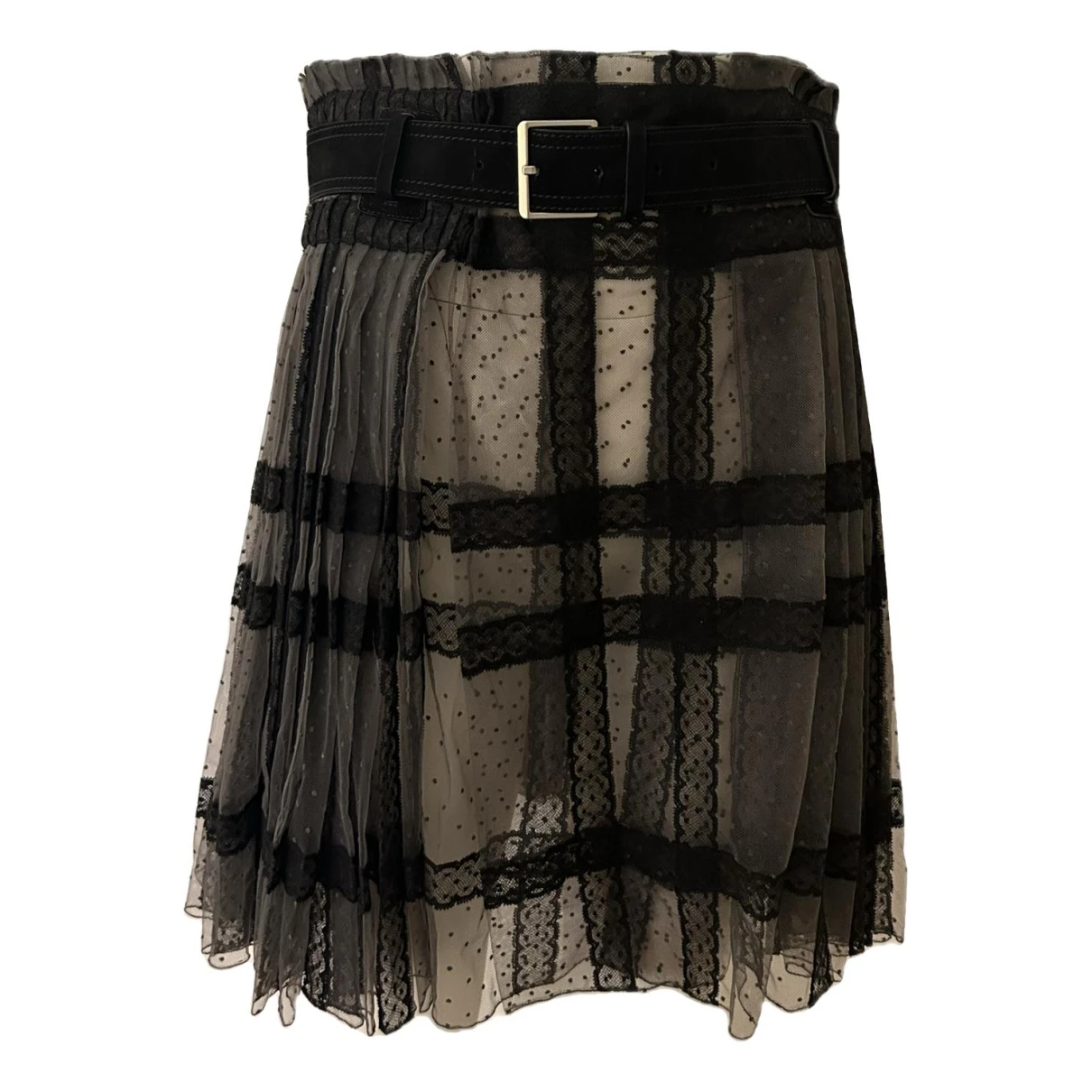 Pre-owned Dior Silk Mini Skirt In Black