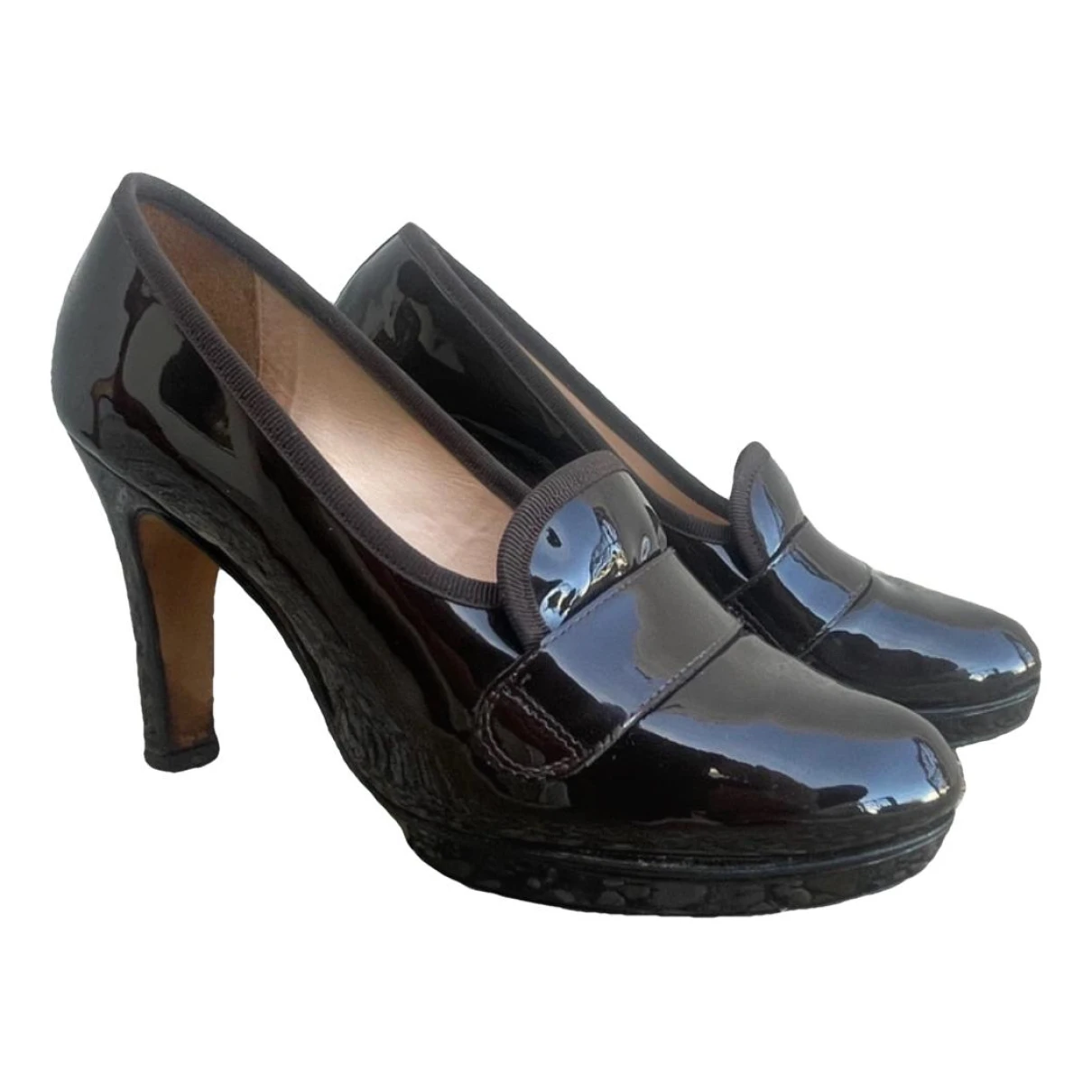 Pre-owned Repetto Patent Leather Heels In Brown