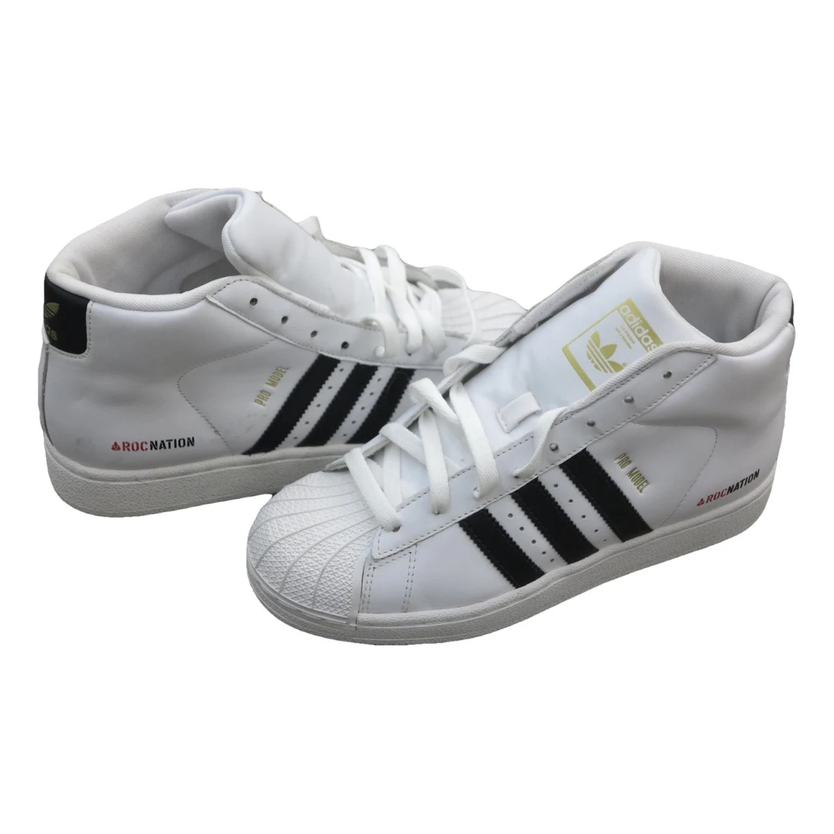 Pre-owned Adidas Originals Superstar Flats In White
