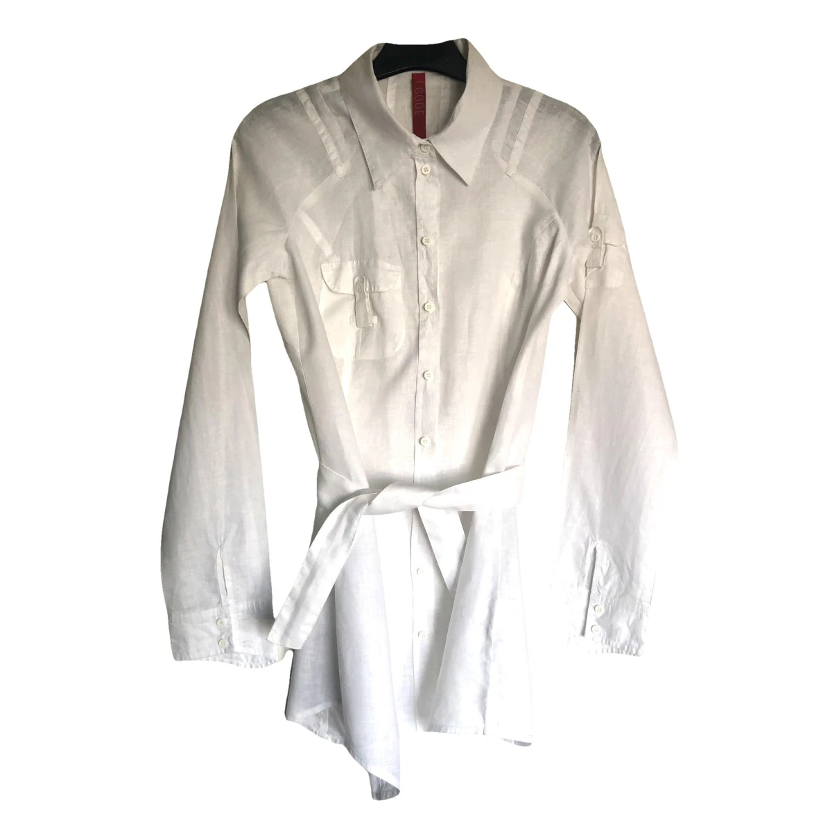 Pre-owned Ikks Linen Shirt In White