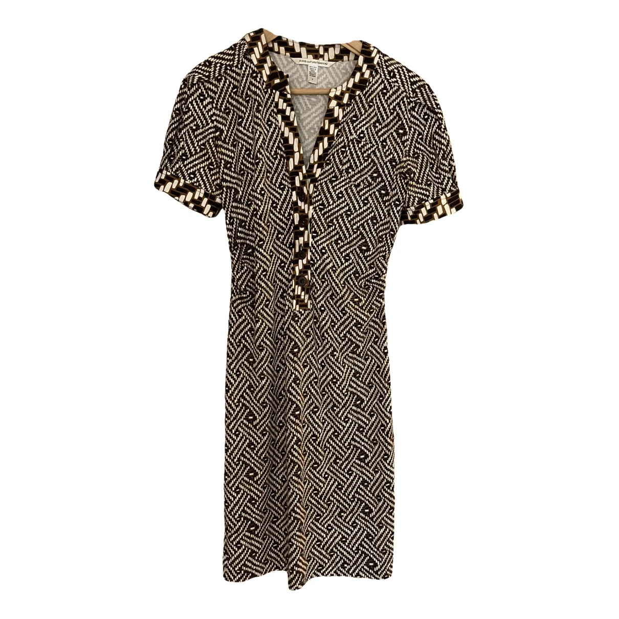 Pre-owned Diane Von Furstenberg Silk Dress In Brown