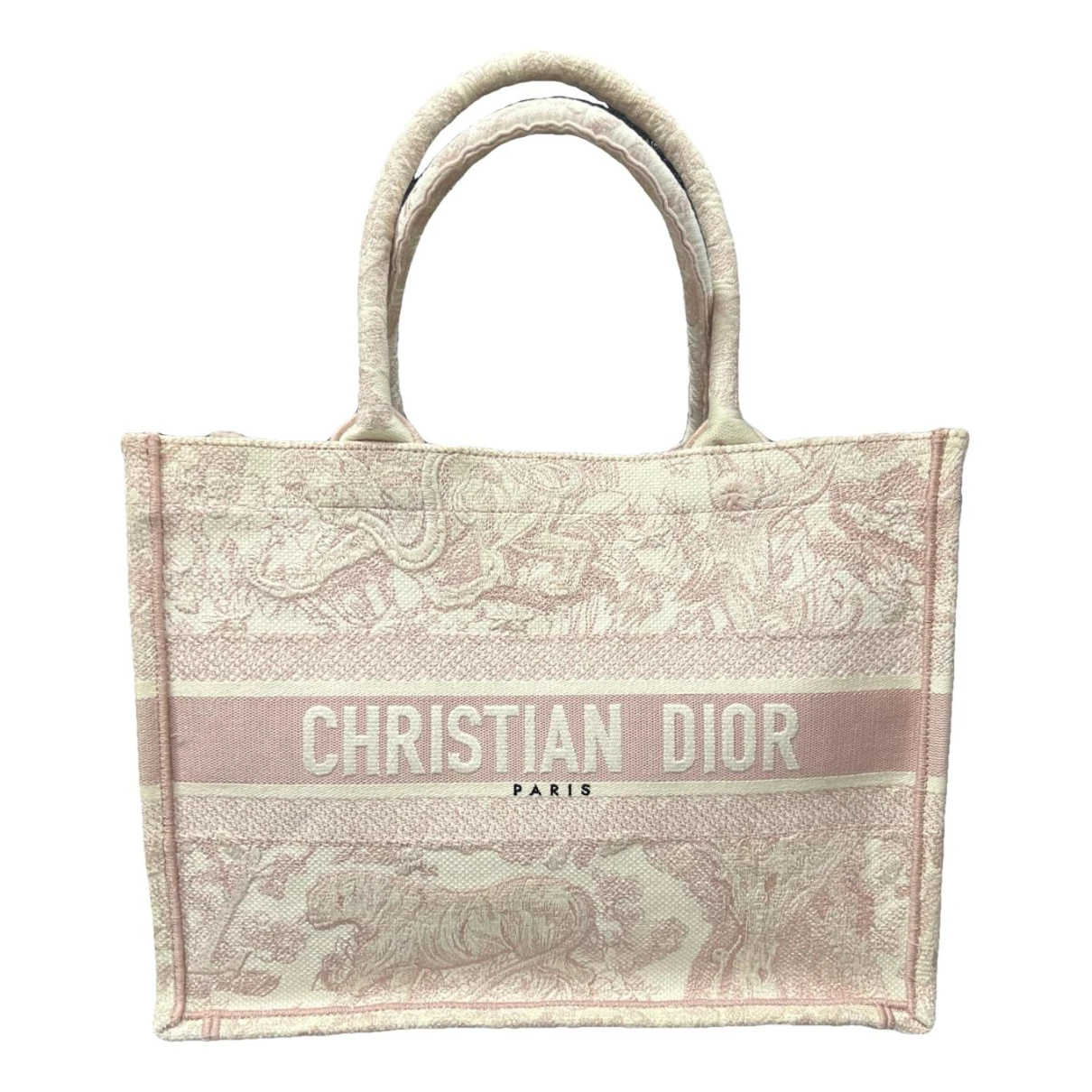 Pre-owned Dior Book Tote Cloth Tote In Pink