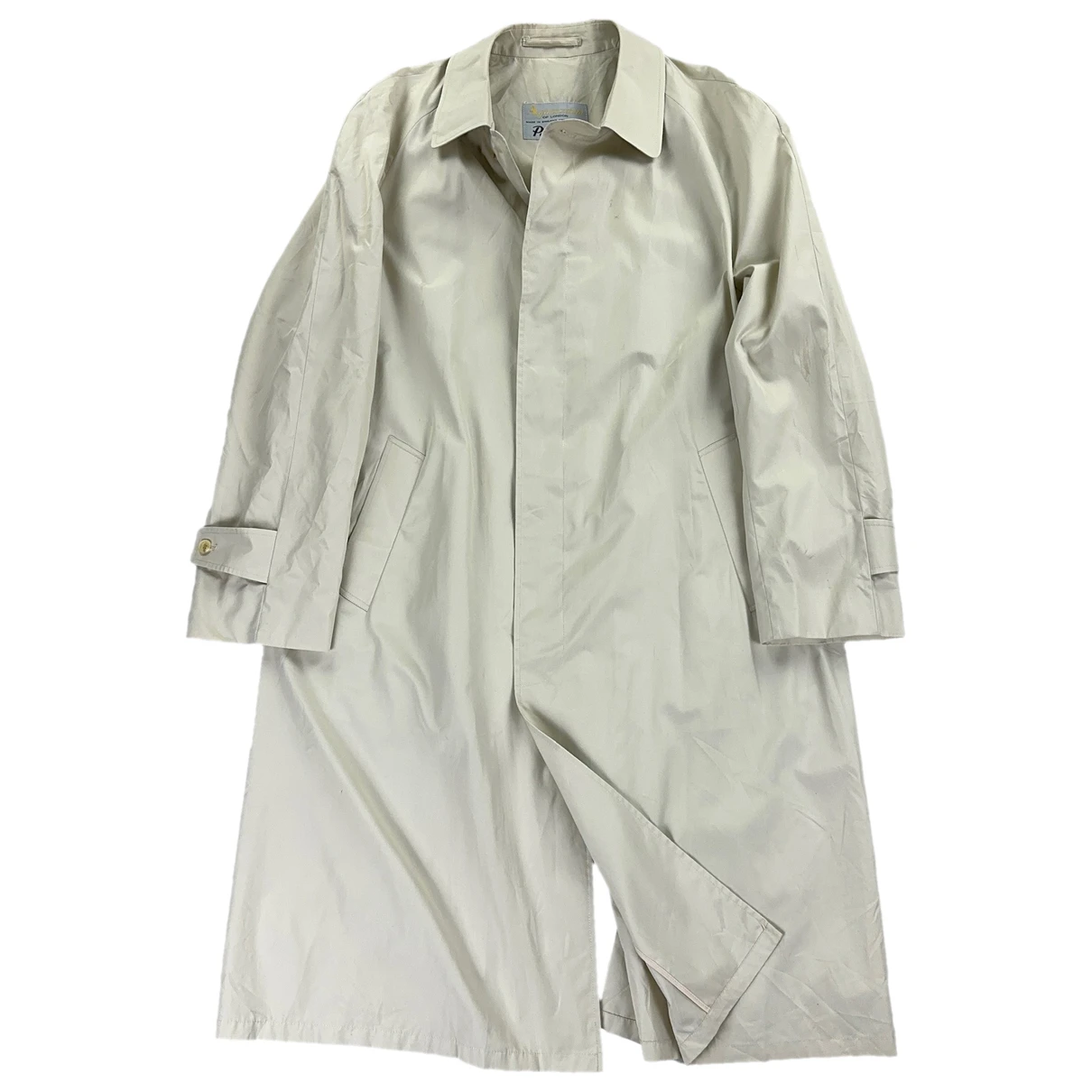 Pre-owned Aquascutum Trench Coat In White