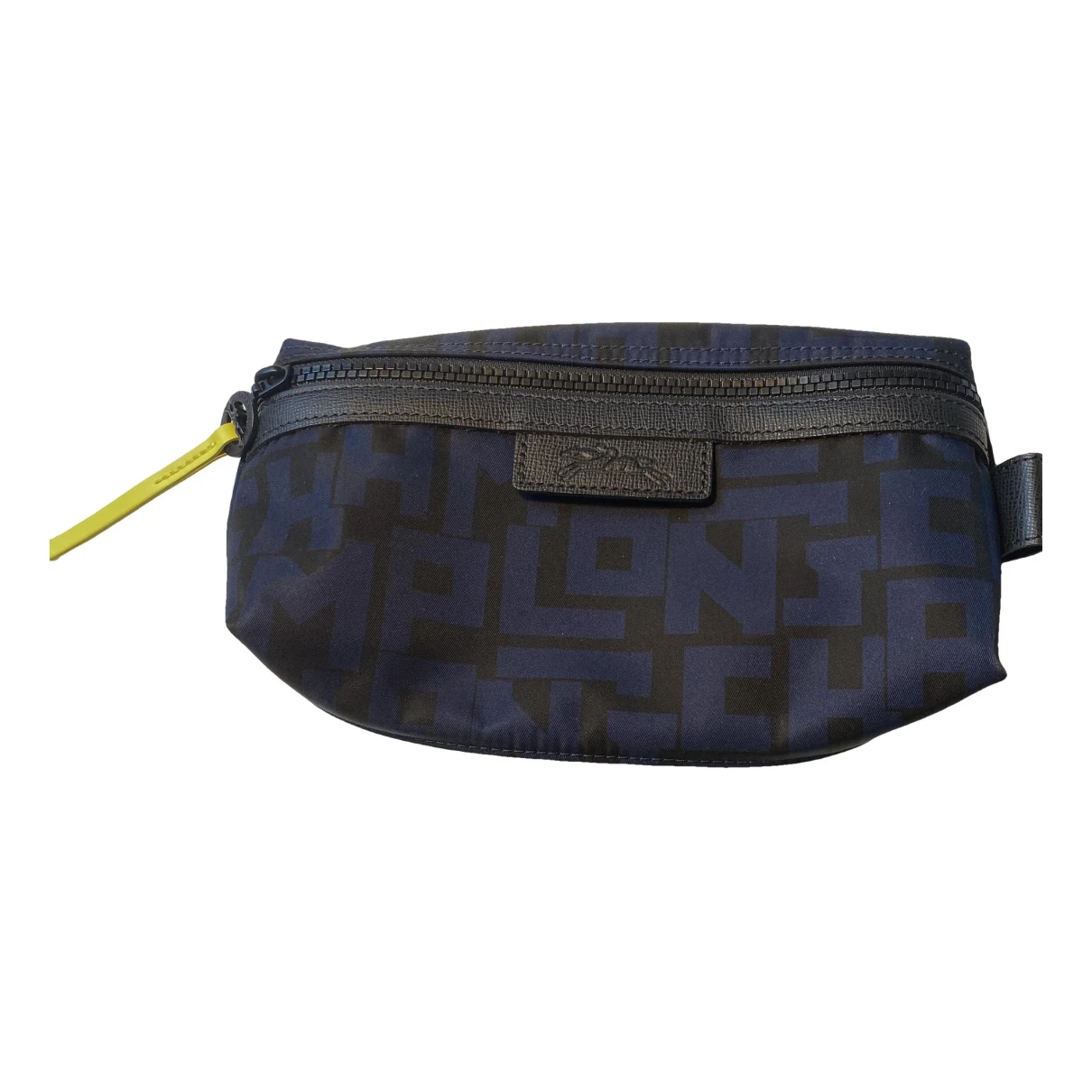 Pre-owned Longchamp Pliage Cloth Clutch Bag In Blue