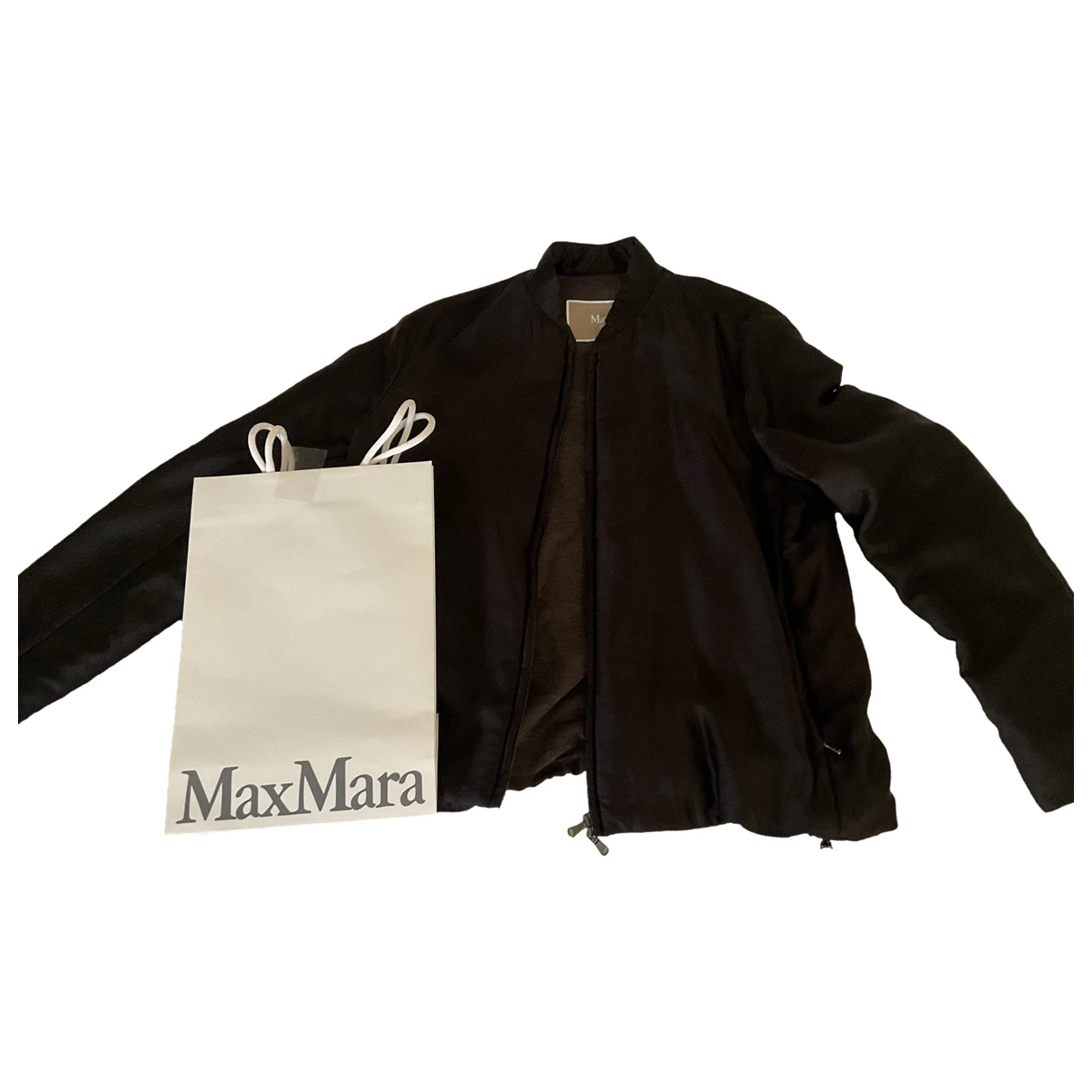 Pre-owned Max Mara Biker Jacket In Brown
