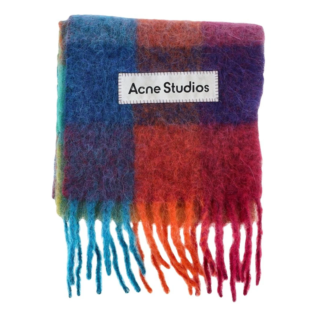 Pre-owned Acne Studios Wool Scarf In Multicolour