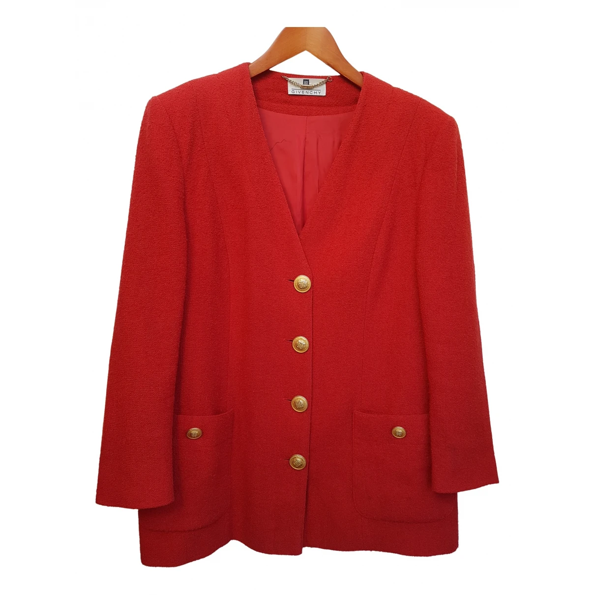 Pre-owned Givenchy Wool Suit Jacket In Red