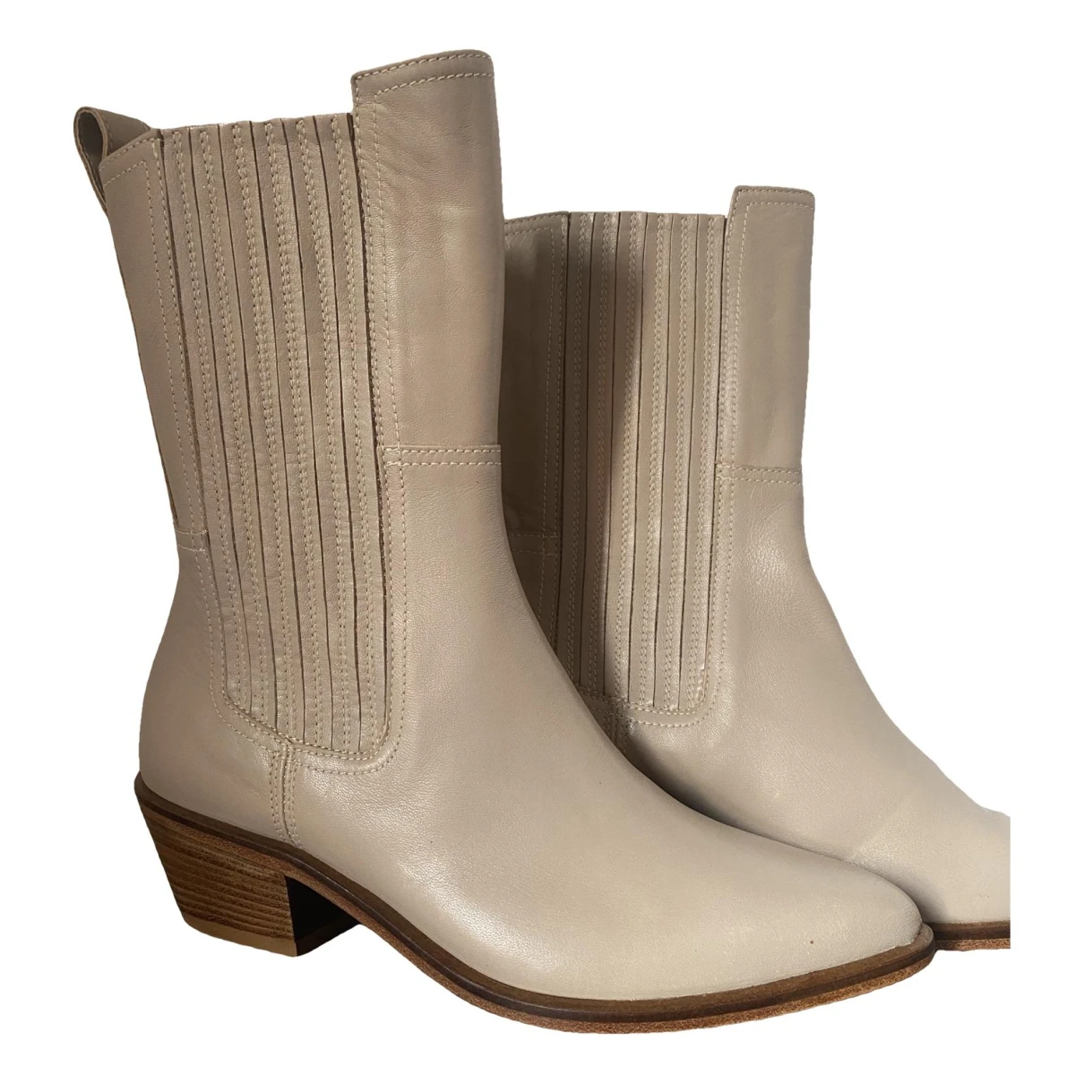 Pre-owned Laura Bellariva Leather Boots In Camel