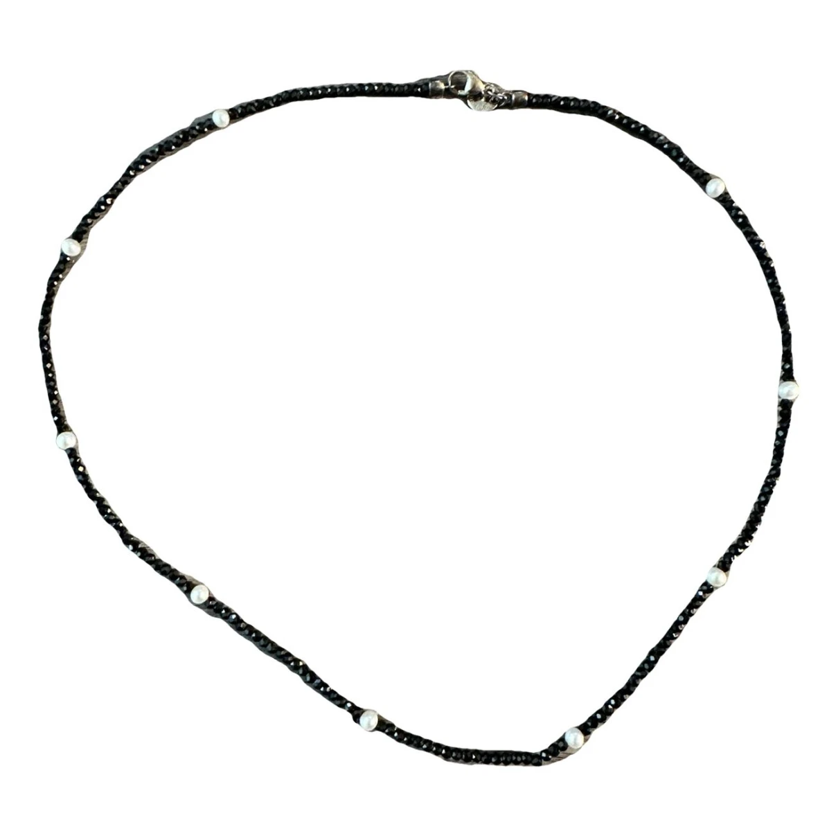 Pre-owned Tiffany & Co Silver Necklace In Black