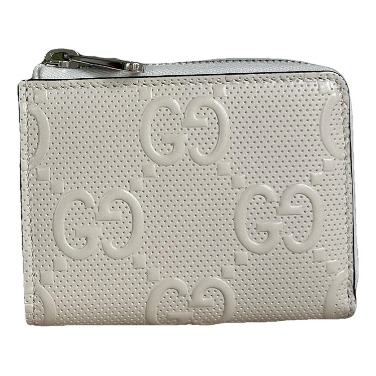 Pre-owned Gucci Leather Wallet In White