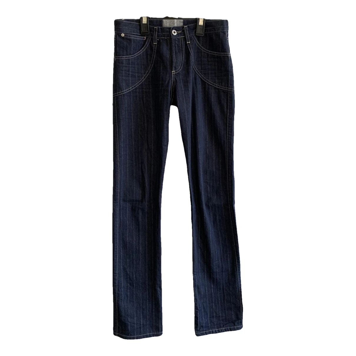Pre-owned Replay Straight Pants In Blue