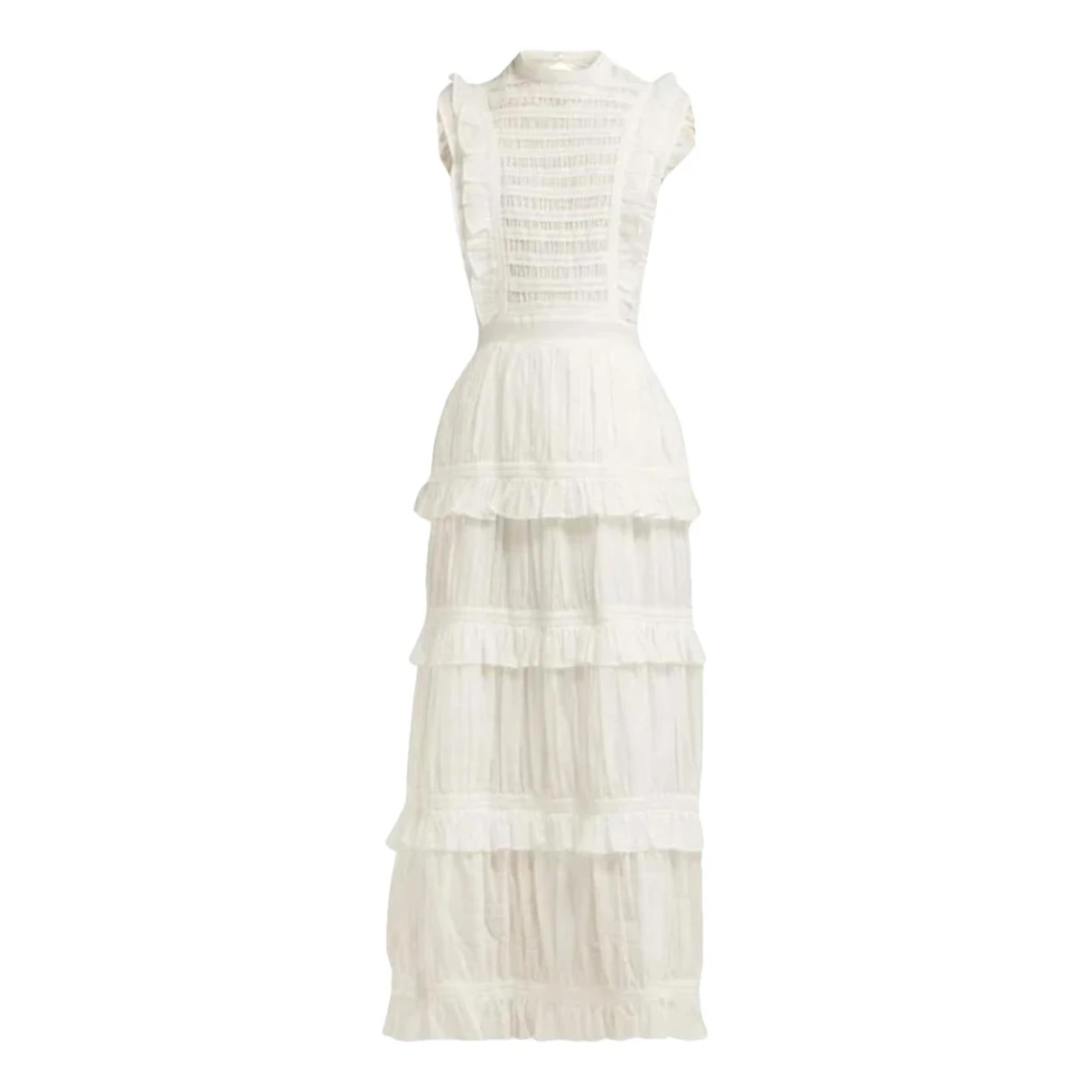 Pre-owned Sir Mid-length Dress In White