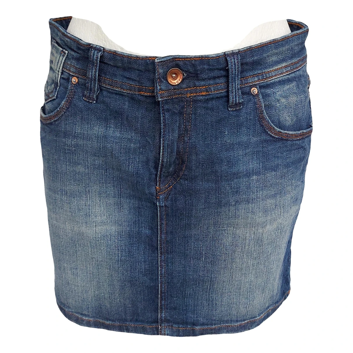 Pre-owned Marc O'polo Mini Skirt In Blue