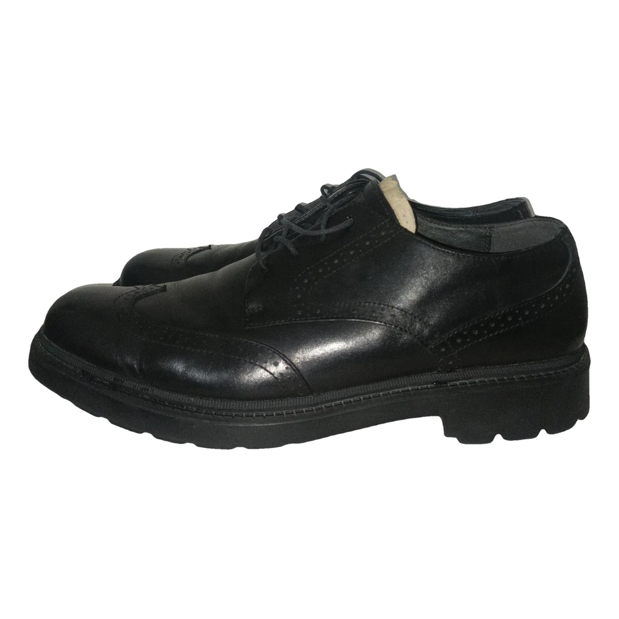 Pre-owned Camper Leather Lace Ups In Black
