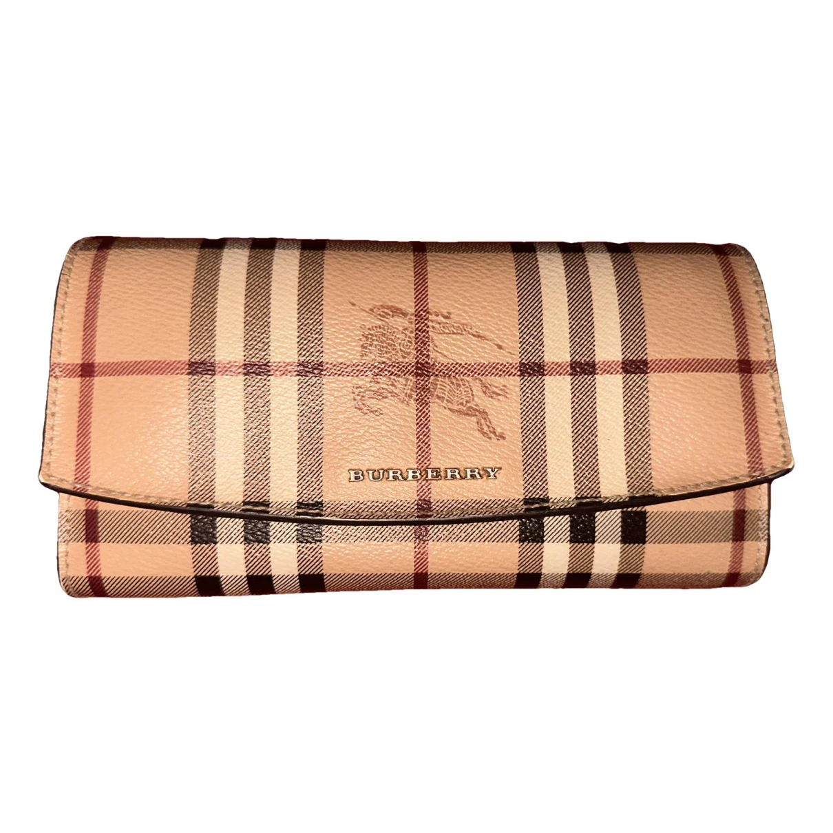 Pre-owned Burberry Leather Wallet In Camel