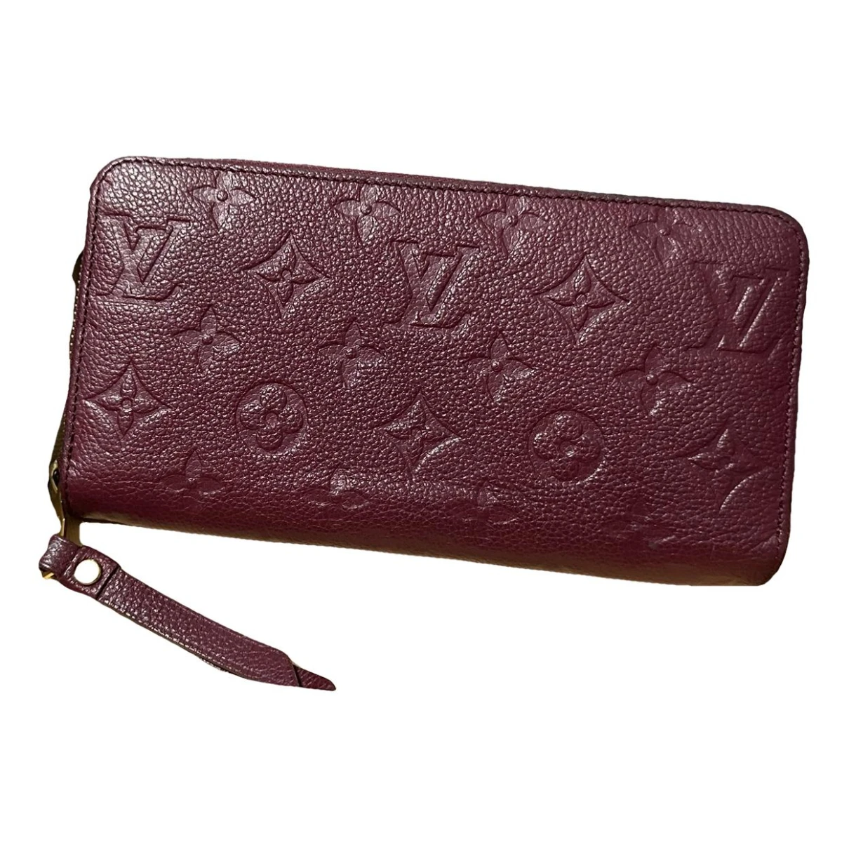 Pre-owned Louis Vuitton Clemence Leather Wallet In Purple