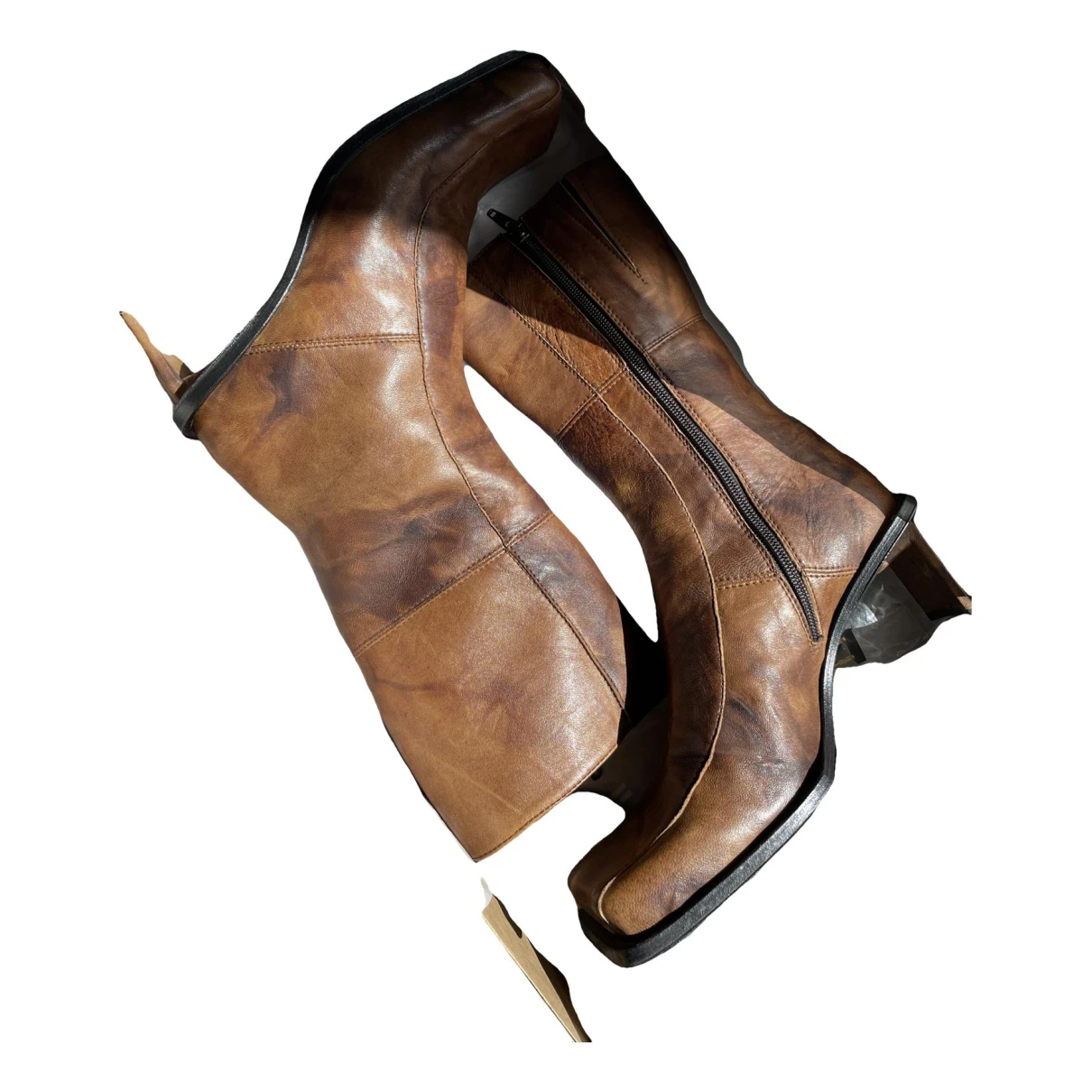 Pre-owned Miista Leather Boots In Brown