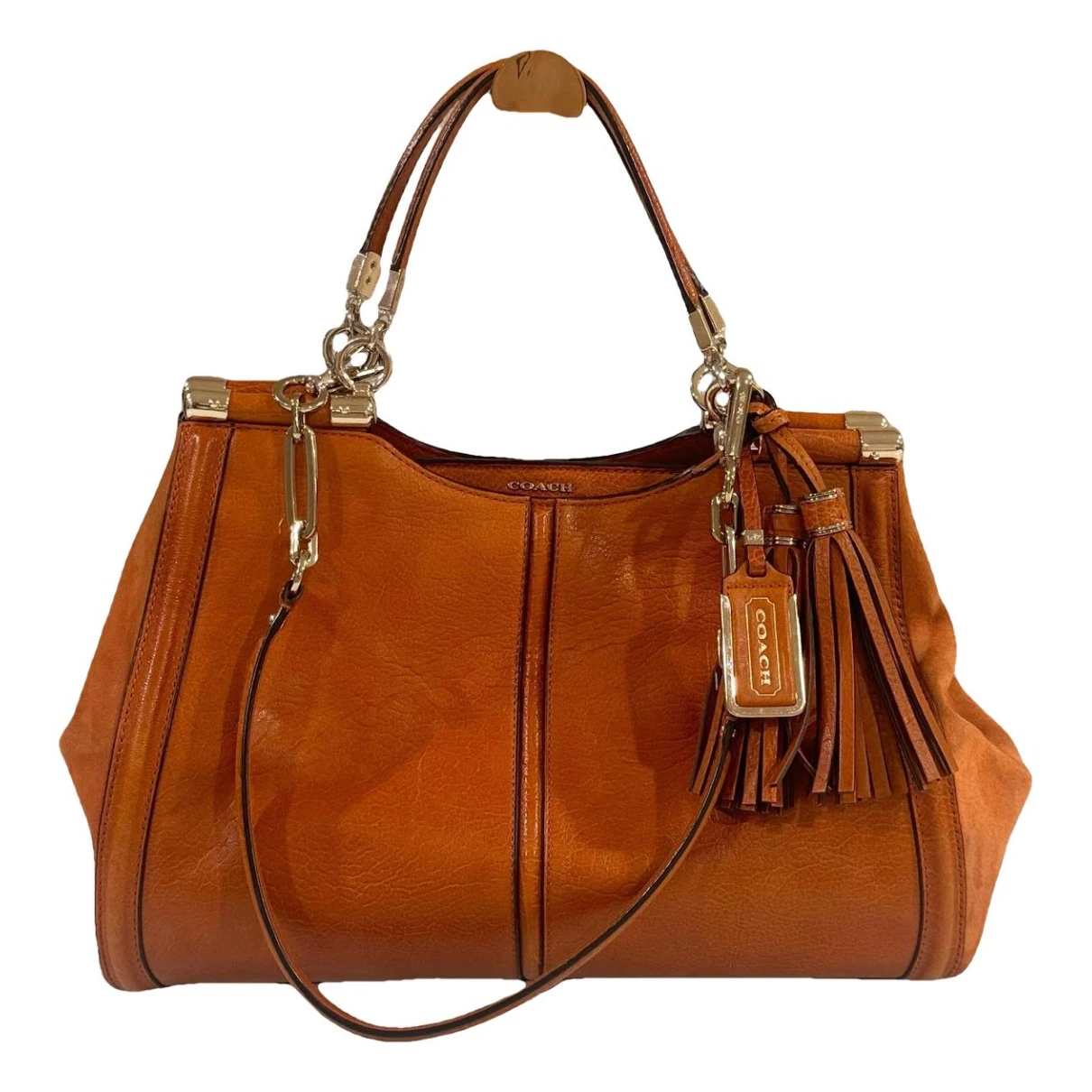 Pre-owned Coach Exotic Leathers Satchel In Orange