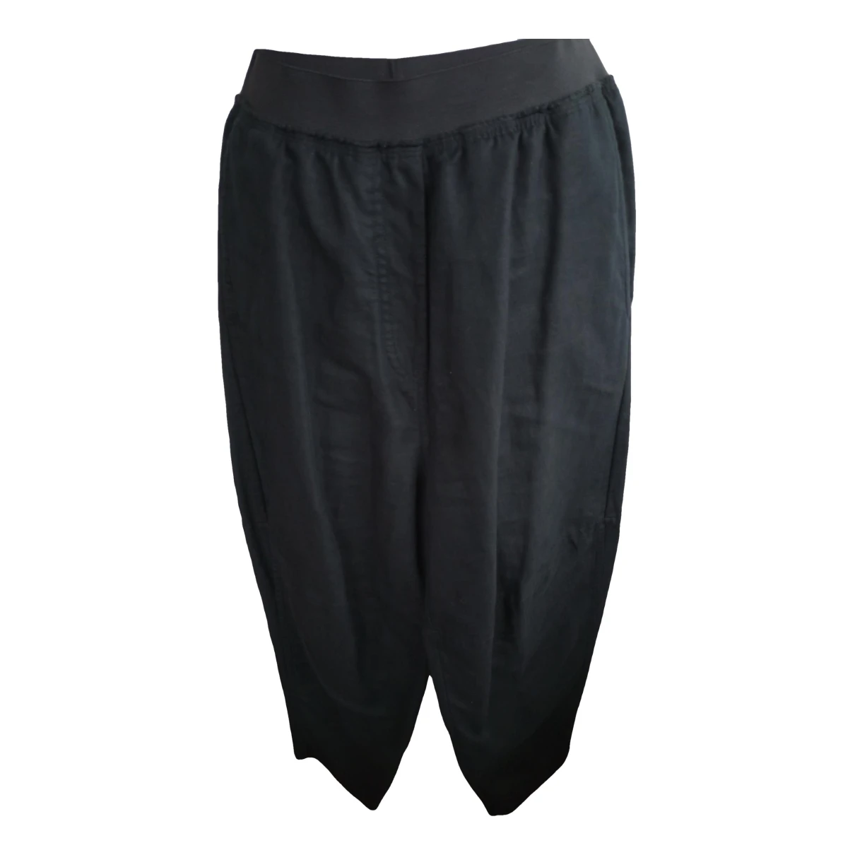 Pre-owned Mm6 Maison Margiela Linen Carot Pants In Black
