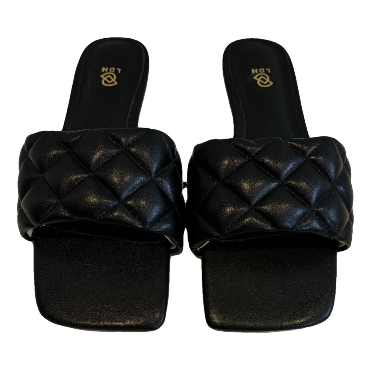 Pre-owned Ducie Leather Sandal In Black
