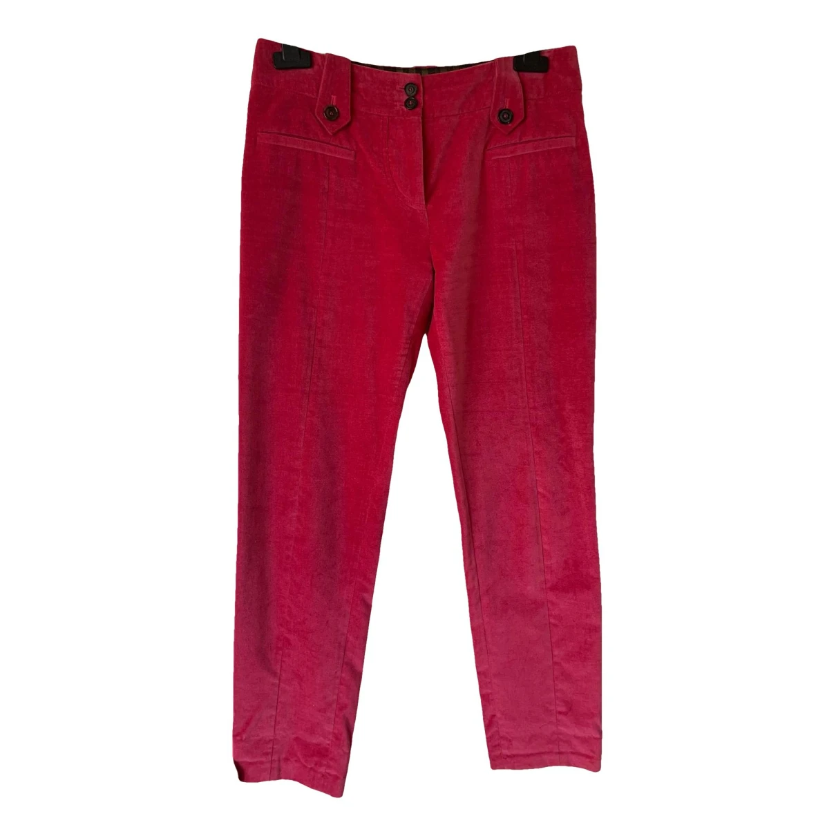 Pre-owned Kenzo Velvet Chino Pants In Pink