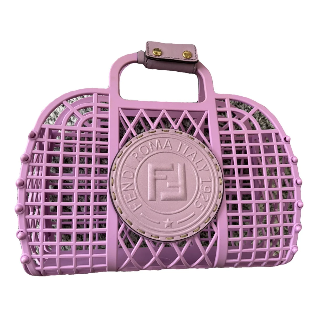 Pre-owned Fendi Clutch Bag In Purple