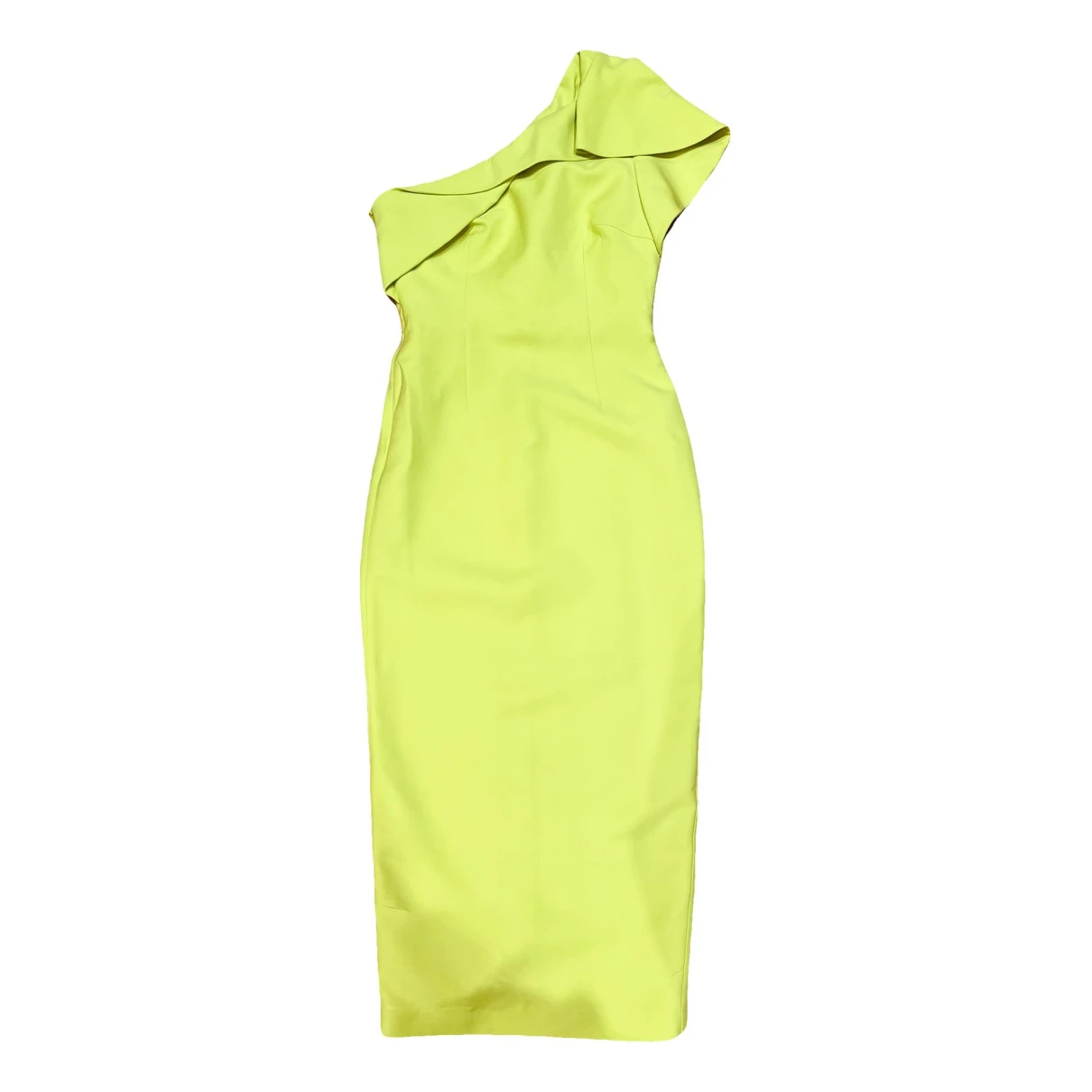 Pre-owned Roland Mouret Wool Mid-length Dress In Yellow