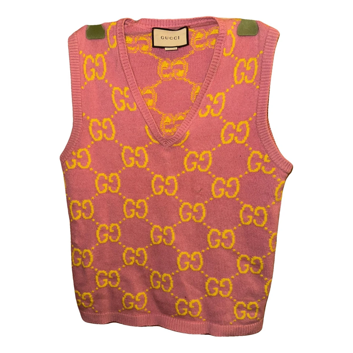 Pre-owned Gucci Wool Vest In Pink
