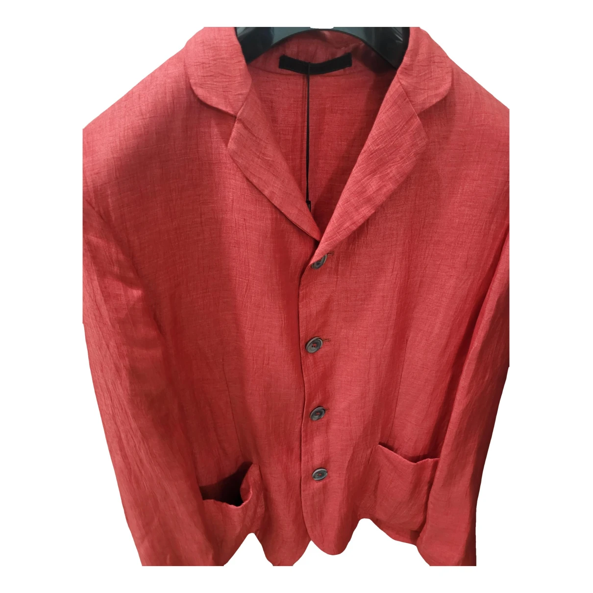 Pre-owned Giorgio Armani Linen Vest In Red