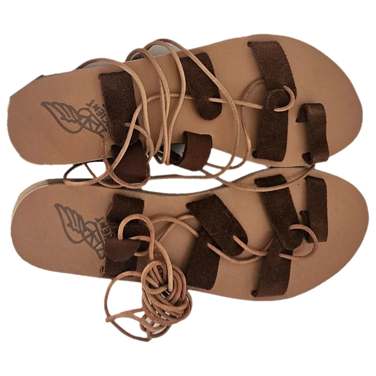 Pre-owned Ancient Greek Sandals Leather Sandal In Brown