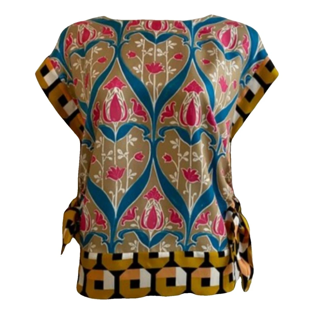 Pre-owned Prada Silk Blouse In Multicolour