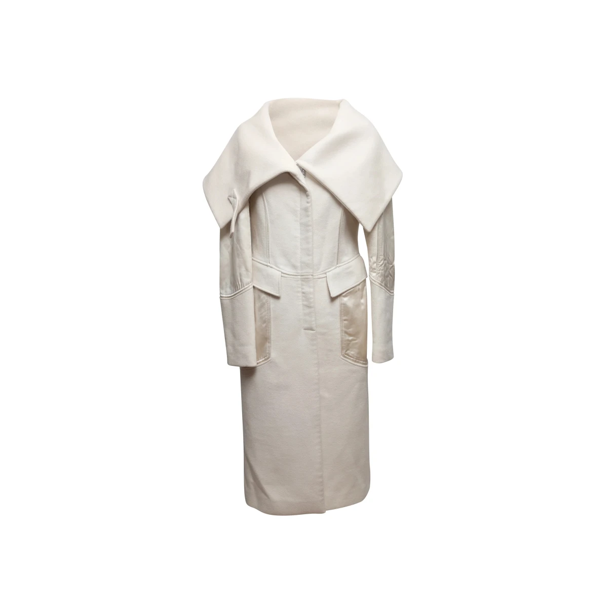 Pre-owned Gucci Wool Coat In White