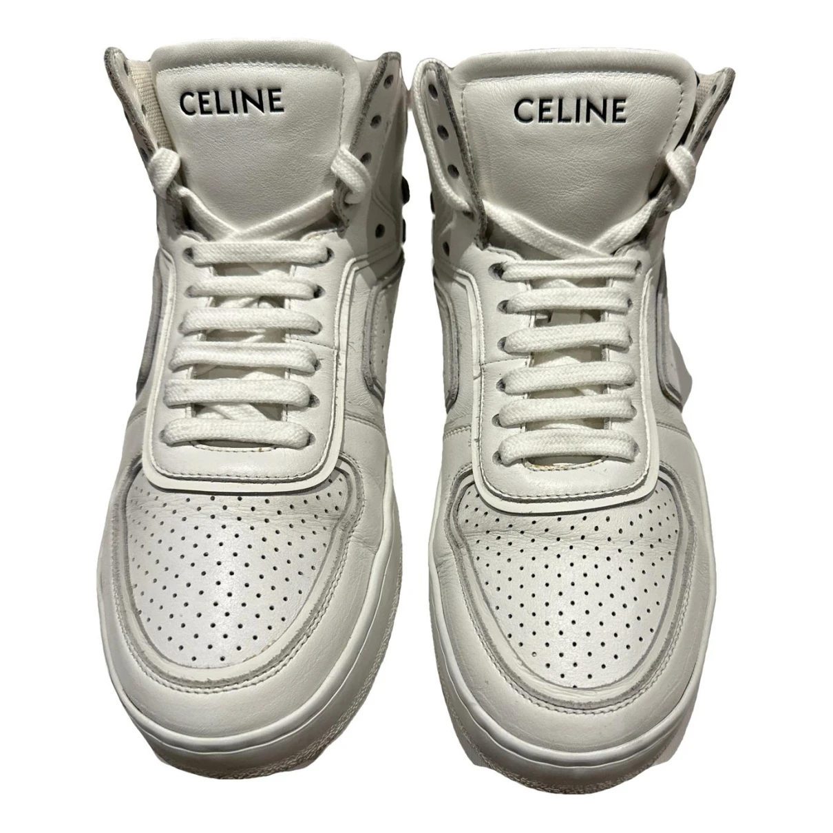 Pre-owned Celine ""z"" Trainer Ct-01 Leather Trainers In White