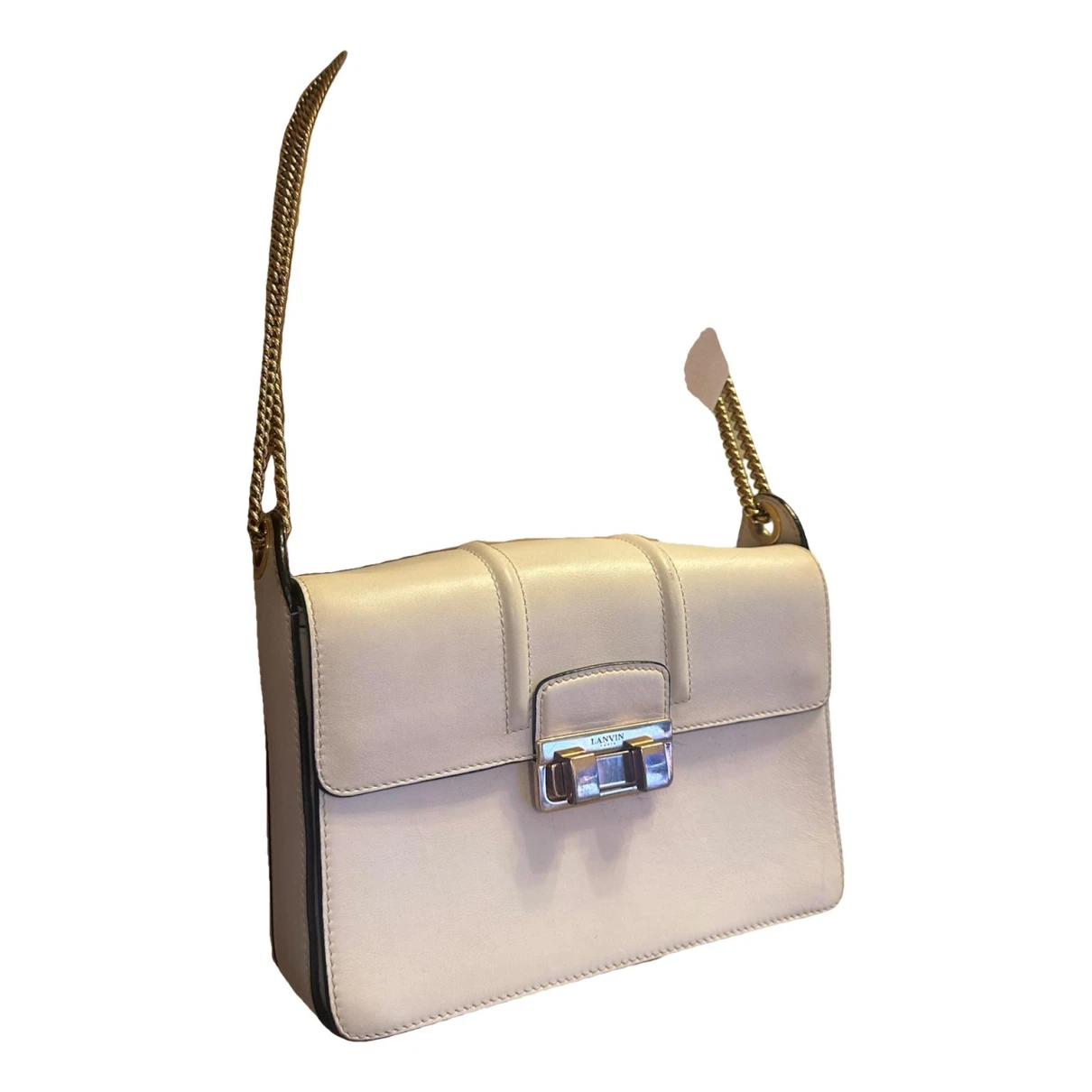 Pre-owned Lanvin Jiji Leather Handbag In White