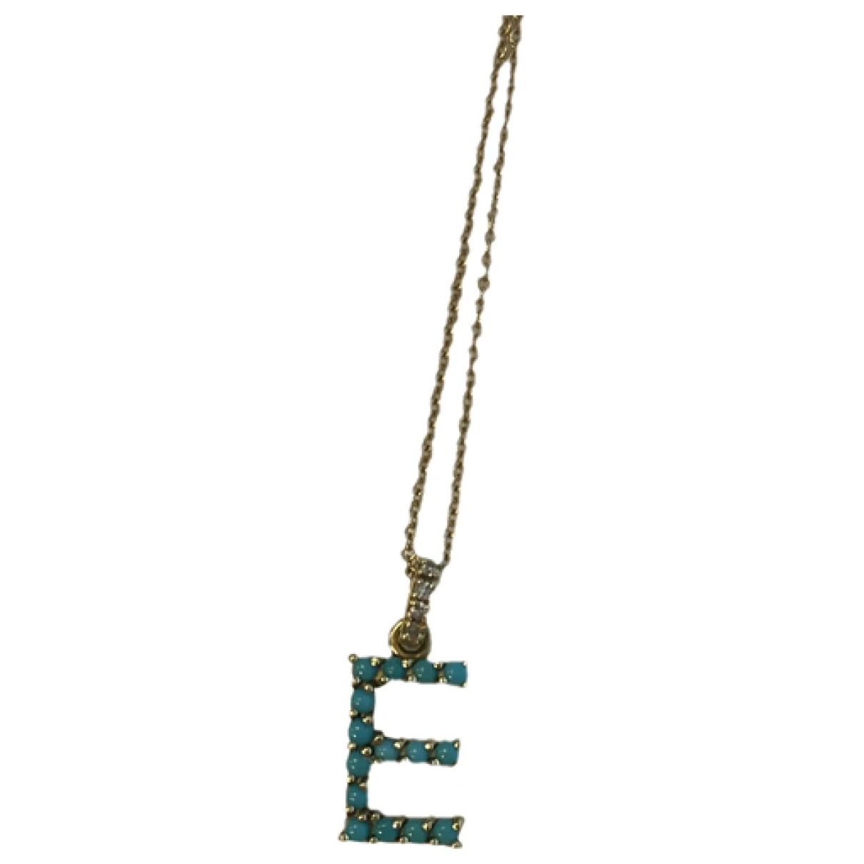 Pre-owned Jennifer Meyer Yellow Gold Necklace In Turquoise