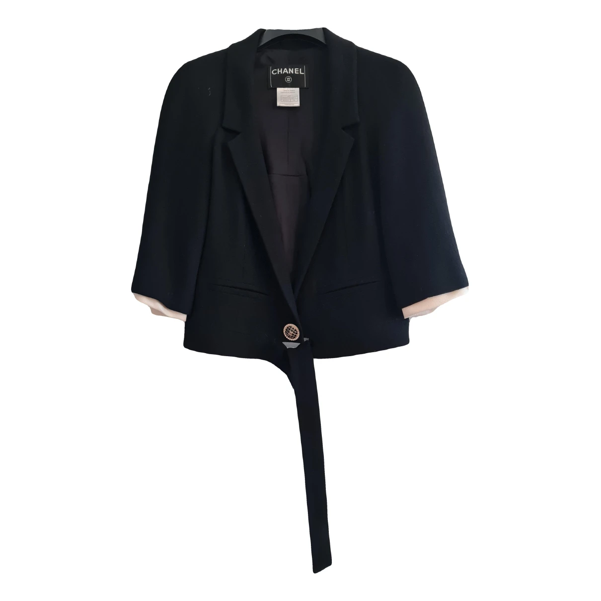 Pre-owned Chanel La Petite Veste Noire Wool Blazer In Black