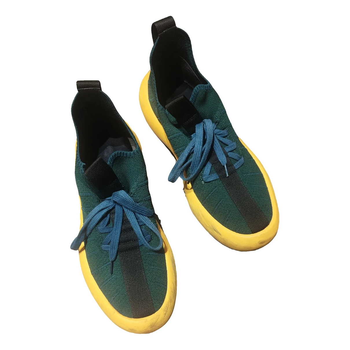 Pre-owned Marni Cloth Trainers In Green