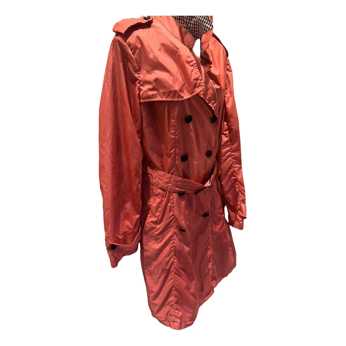 Pre-owned Aquascutum Trench Coat In Pink