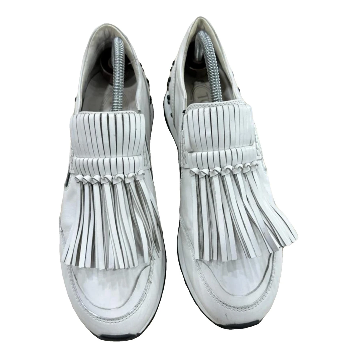 Pre-owned Tod's Leather Trainers In White