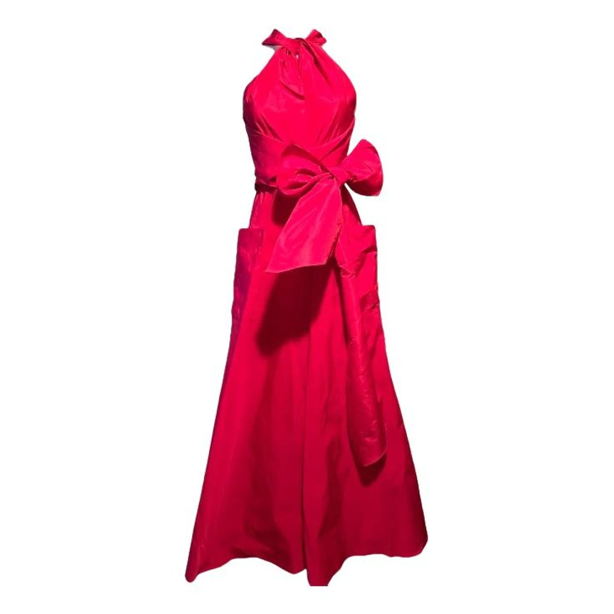 Pre-owned Carolina Herrera Maxi Dress In Red