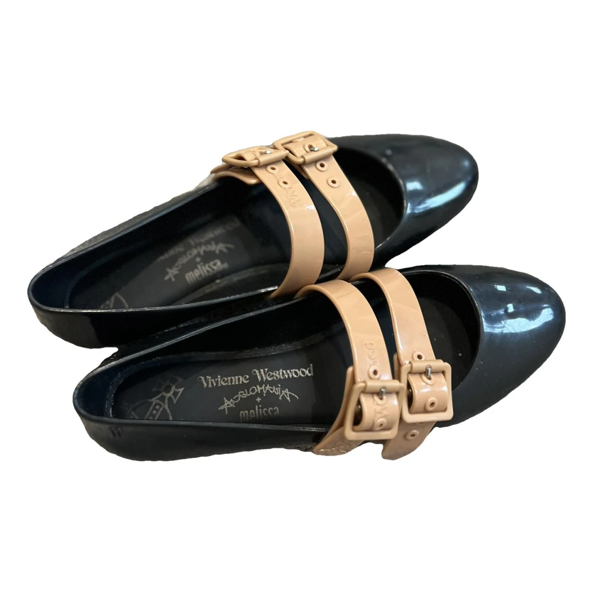 Pre-owned Vivienne Westwood Anglomania Ballet Flats In Black