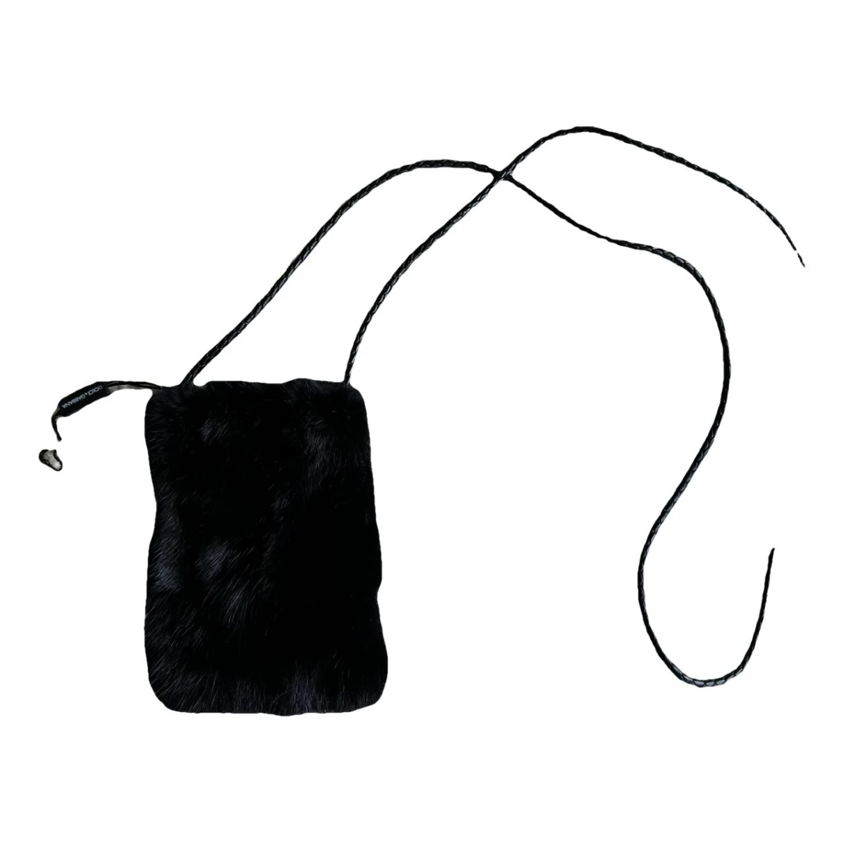 Pre-owned Dolce & Gabbana Mink Clutch Bag In Black