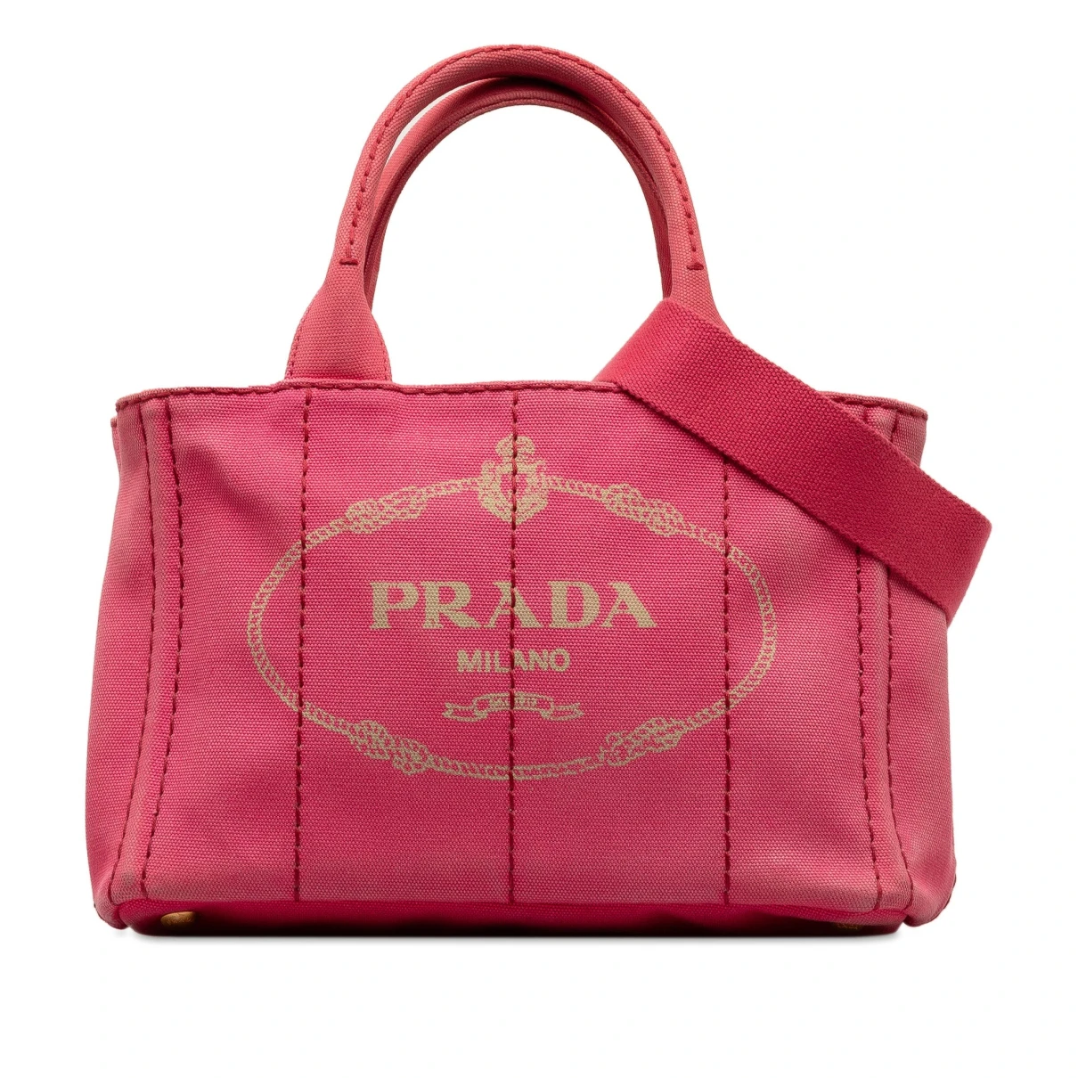 Pre-owned Prada Cloth Crossbody Bag In Pink