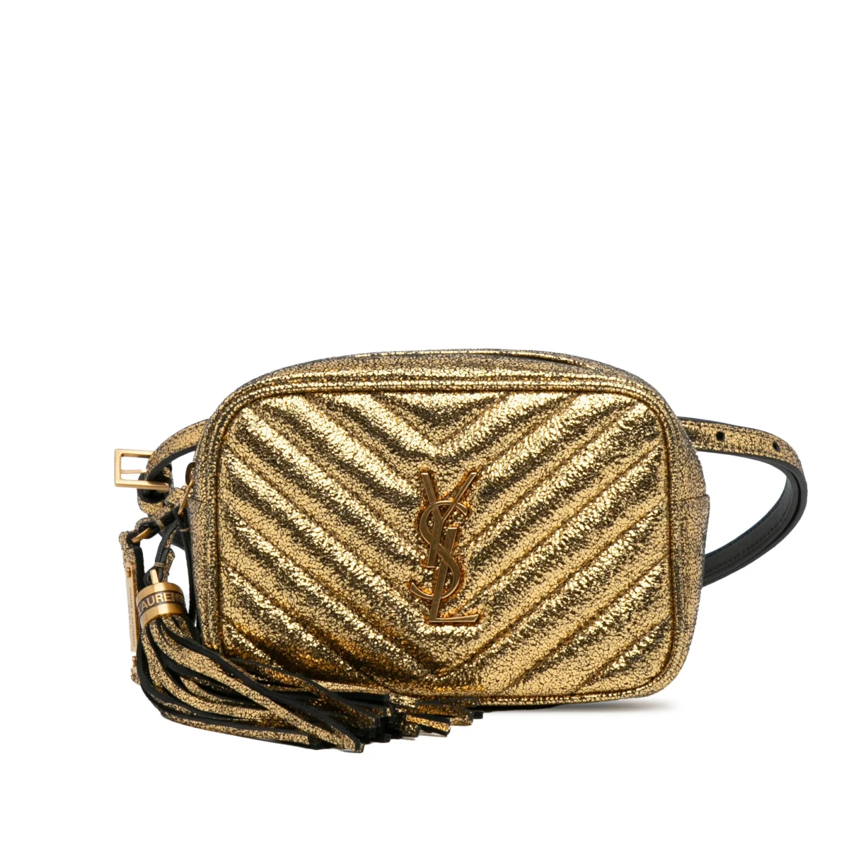 Pre-owned Saint Laurent Leather Mini Bag In Gold
